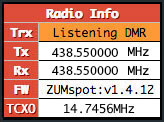 Pi-Star Radio Info TRX - Mode-specific listening